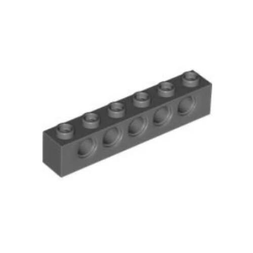 乐高/LEGO积木零件 4210917 3894 深灰色 1x6带5孔砖 方梁