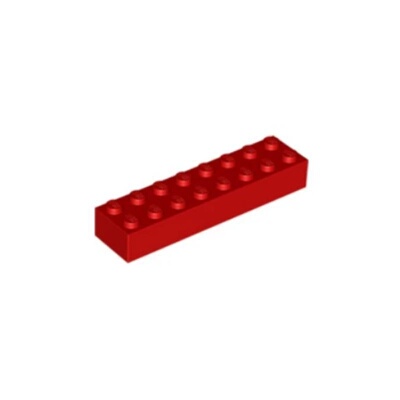 乐高/LEGO积木零件 6036408 93888 3007 300721 红色 2x8基础砖