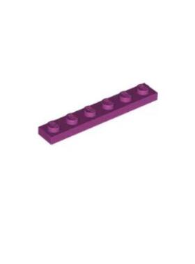 乐高/LEGO积木零件 4654105 3666 4236799 酒红色 1x6 基础板