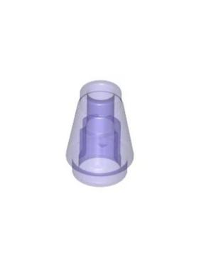 乐高/LEGO零件 6337603 4589 59900 4567340 透明紫色 1x1 圆锥