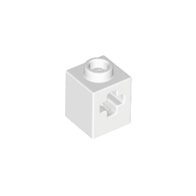 乐高/LEGO积木零配件 6345886 73230 白色 1x1 带十字轴孔砖