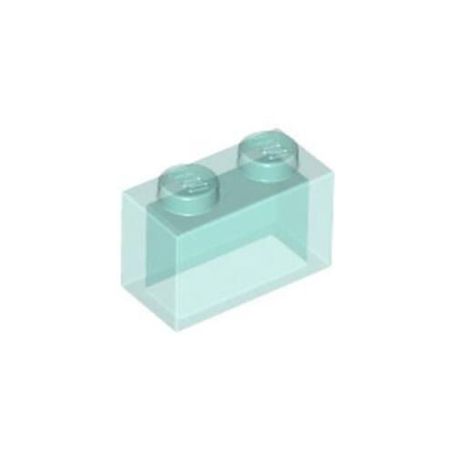 乐高/LEGO 6244910 3004 3065 6107790 透明浅蓝色 1x2 基础砖