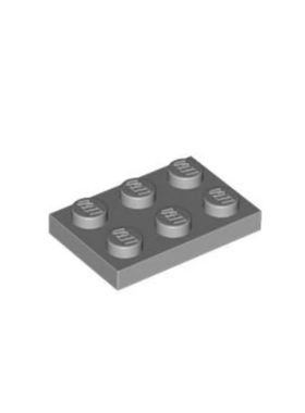 乐高/LEGO积木零件 4211396 3021 浅灰色 2x3 基础板