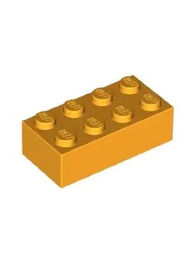乐高/LEGO零配件 6100027 3001 亮浅橙色 2x4 基础砖 3556