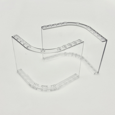 LEGO乐高 7344 透明 8x8x6 弧形转角墙面砖 6537237 21358 零配件