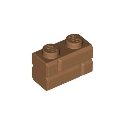乐高/LEGO积木零件 4656783 98283 中肉色 1x2格纹墙砖
