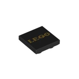 乐高LEGO 6322630 11203pb055 黑色2x2反向光面板21323印刷件标志