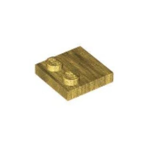 乐高/LEGO零件 6508090 33909 100767 珍珠金色 2x2 边缘2颗粒板