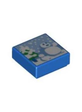 乐高/LEGO积木零件 6360252 3070bpr0260 蓝色1x1光面印刷件 雪人