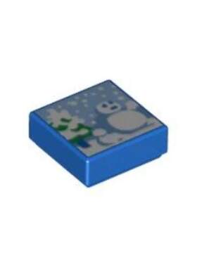 乐高/LEGO积木零件 6360252 3070bpr0260 蓝色1x1光面印刷件 雪人