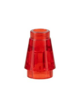 乐高LEGO 6337596 4589 59900 4544720 6514021透明红色 1x1 圆锥