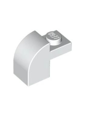 乐高LEGO积木零件 6285777 32807 白色 1x2 弧形砖 6091 609101