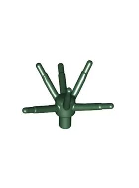 乐高/LEGO积木零配件 6398343 19119 深绿色 植物 6杆花茎干