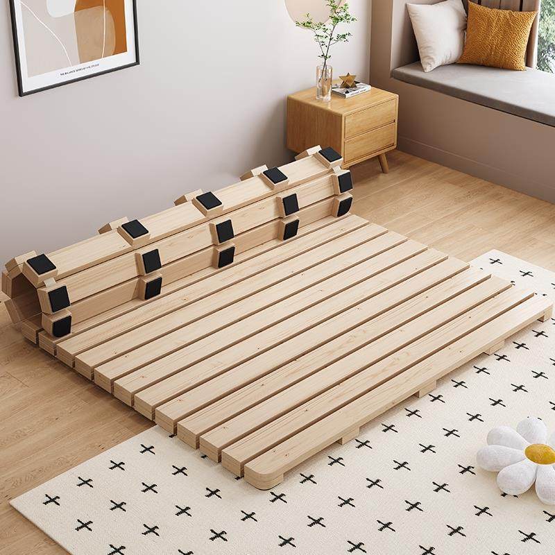 折叠硬榻榻米床板防潮透气专用排骨架床打地铺实木床垫架落地