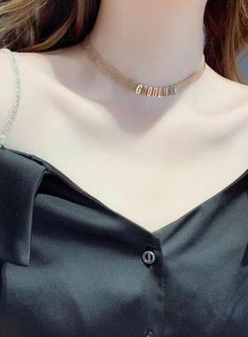 推荐甲状腺术后遮挡项链锁骨链女高级感不掉色Q颈链颈部遮疤神器
