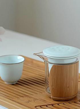 祥福乐乐透瓷青08917影杯玻璃杯单杯杯玻璃旅行茶具道青乐意单个