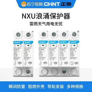 2491正泰浪涌保护器电涌NXU- 40kA/440V2P电源防雷家用避雷器4P