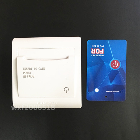 美尔特插卡取电开关酒店宾馆机械式任意卡取电不延时二线插卡25A