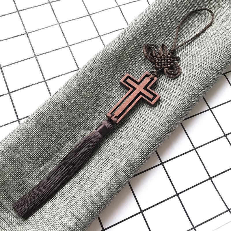 木十字架与你同行汽车后视镜车挂 鸽子车内后视镜吊坠装饰品挂饰