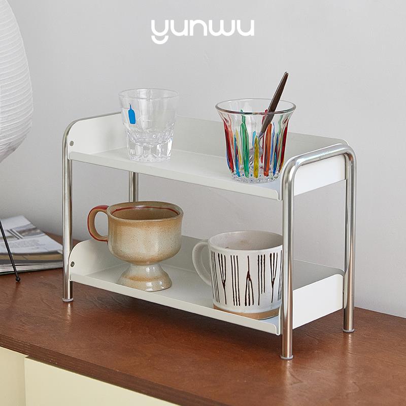 云物生活水杯收纳架桌面餐边柜咖啡台面置物架咖啡机胶囊水吧架子