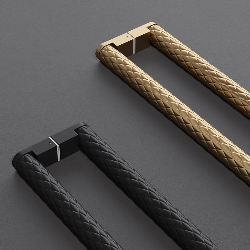 现代简约玻璃门拉手不锈钢双门把手对装推拉大门把手可定制孔距