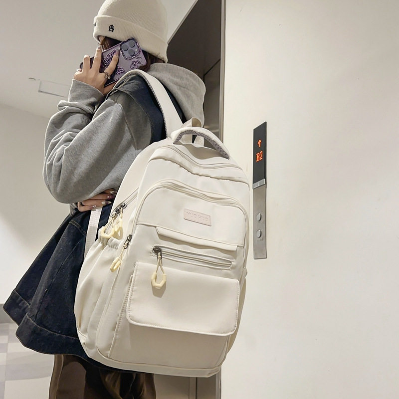 日本品质书包女大学生ins风韩版初高中学生双肩包森系清新多层小