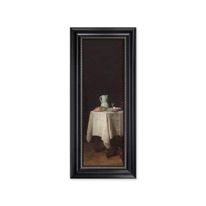 法式客厅竖版装饰画复古人物挂画美式餐厅玄关壁画卧室中古风长条