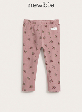 Newbie瑞典童装秋冬新款婴儿花卉系列纯棉针织宝宝印花打底裤