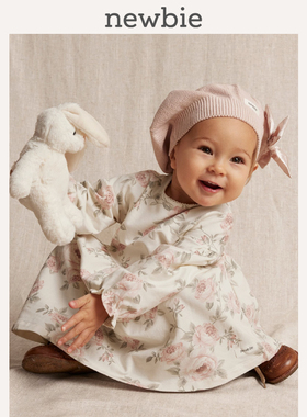 Newbie瑞典进口童装婴儿春夏有机棉印花碎花连衣裙公主裙裙子温柔