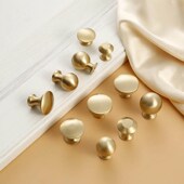 新中式 纯黄铜家具衣橱床头电视柜拉手卧室衣柜子抽屉门窗把手