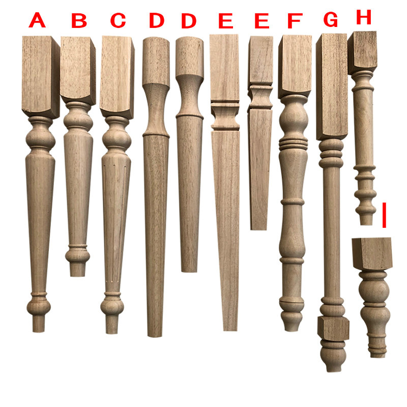 实木欧式桌脚柜脚 美式书桌脚 电视柜脚 沙发脚 车木圆脚 家具脚