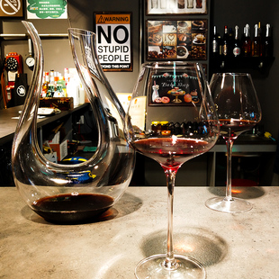 家用大号红酒杯套装 欧式 葡萄酒杯高脚杯水晶玻璃红酒醒酒器6只装