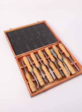 新款直销12件套雕刻刀木工雕刻刀木工凿陶泥工具跨境carvin chise