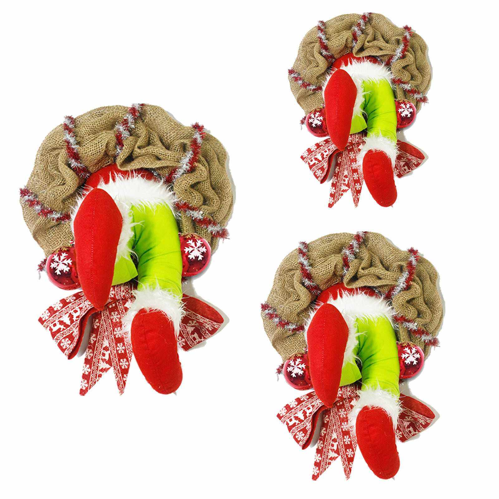 新款直销Christmas Thief Wreath圣诞精灵腿花环圣诞粗麻布花环节,节庆用品/礼品,圣诞装饰品,淘宝优惠券,粉丝福利购,淘宝优惠卷