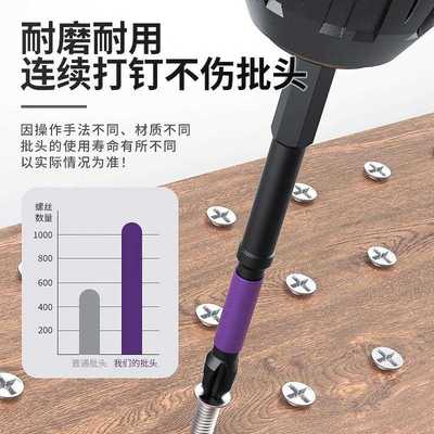 新款直销十字批头强磁防滑钨钢高硬度电动螺丝刀工具批头手电钻六