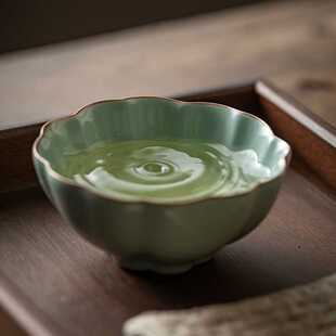 新款直销天青汝窑开片青莲茶杯汝瓷功夫茶具主人杯个人杯陶瓷普洱