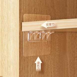 新款直销免打孔衣柜分层隔板托隐藏三角支架厨房浴室置物架承重直