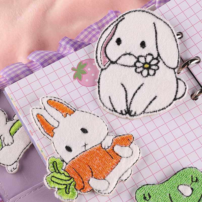 新款直销朵酷电脑绣花标服装辅料可爱卡通动物毛绒布兔子自粘胶补,居家布艺,布贴,淘宝优惠券,粉丝福利购,淘宝优惠卷