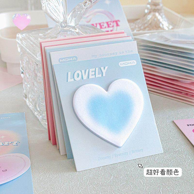新款直销可爱少女心卡通异形腮红便利贴ins 风手帐便签本高颜值可