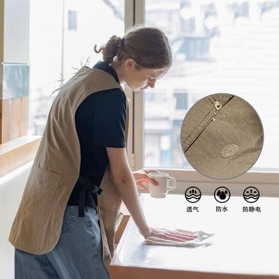 新款直销围裙餐饮专用女防水防油罩衣奶茶店咖啡店烘焙服务员马甲