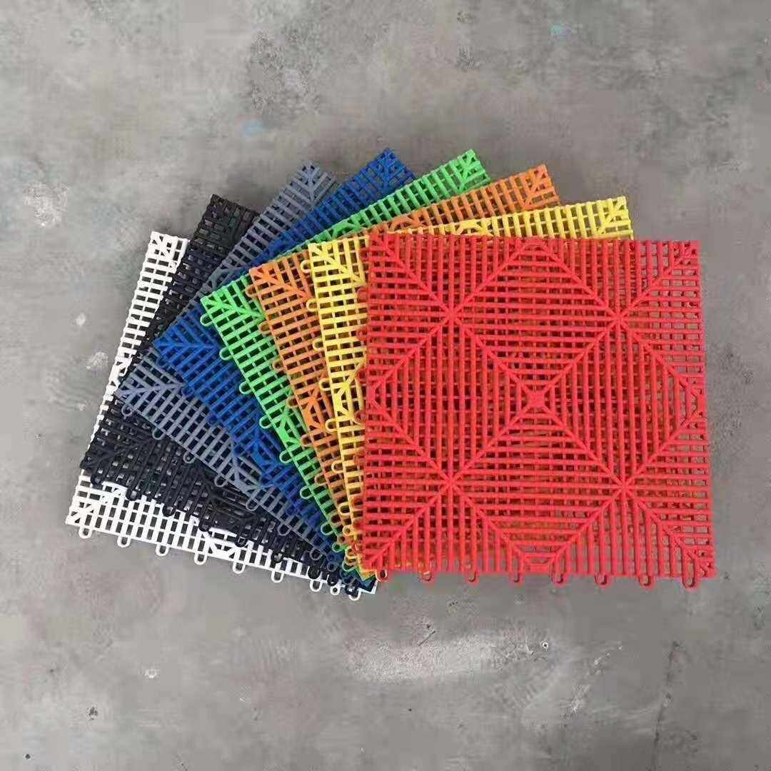 新款直销洗车地格栅洗车房车间地板防滑排水网格免挖沟开槽塑料拼