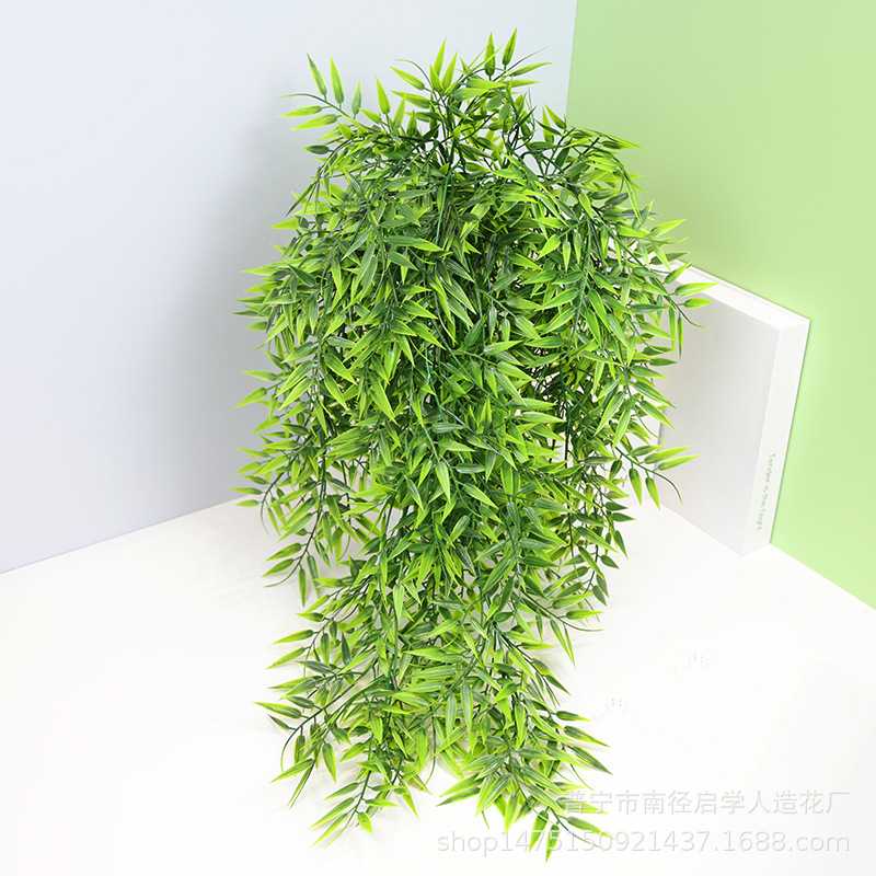 新款直销人造植物竹叶藤条仿真绿色柳叶藤蔓婚庆背景墙软装绿植吊