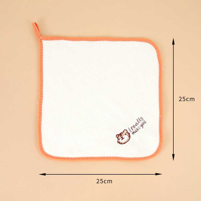 新款直销珊瑚绒加厚吸水小方巾婴幼儿口水巾宝宝洗脸毛巾儿童擦手