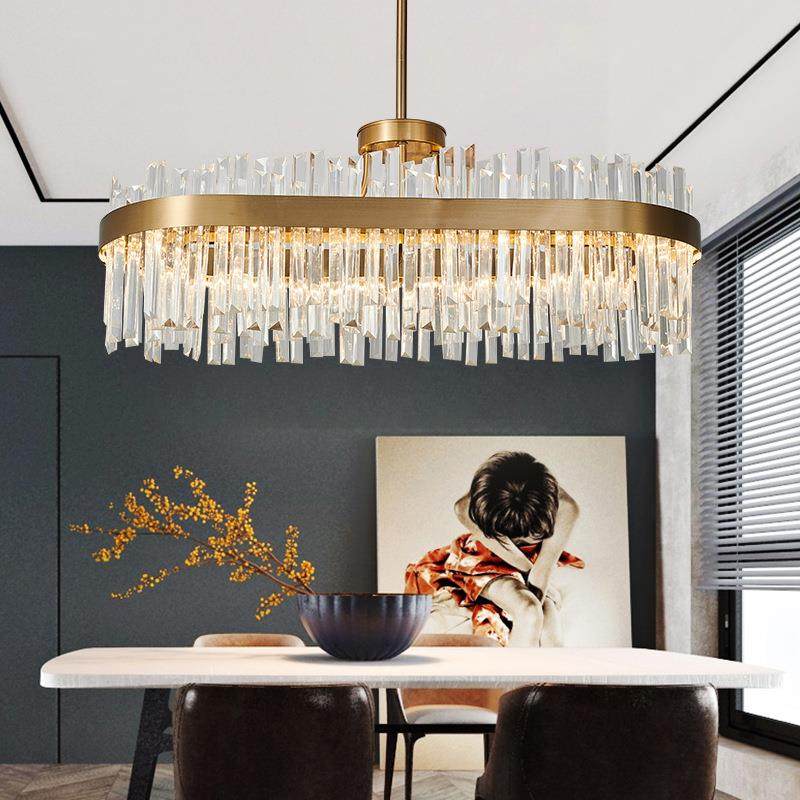 新款直销欧式后现代风格网红创意艺术轻奢水晶吸吊灯卧室客厅餐厅