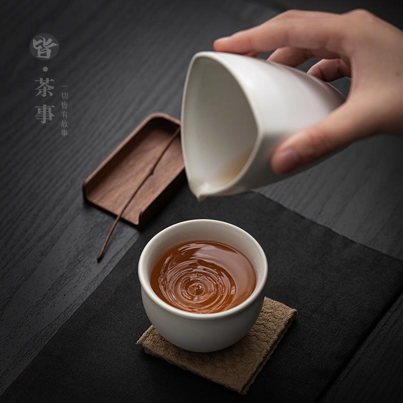 新款直销家用陶瓷单杯主人杯简约功夫茶杯大容量品茗杯复古粗陶缸