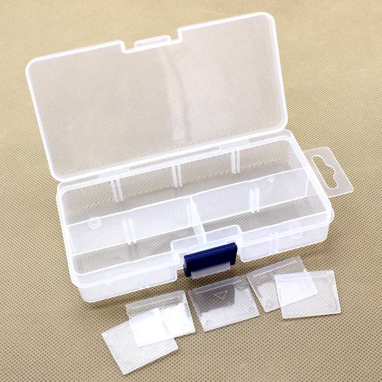 新款直销小号8格透明PP塑料盒 可拆分类零件盒 元件渔具盒首饰包