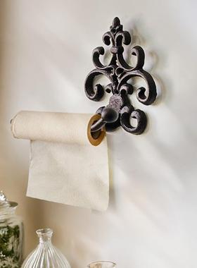 新款直销欧式铸铁复古卫生纸毛巾挂架卷筒厕所纸巾架卷纸架收纳架