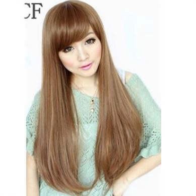 新款直销时尚假发女 长发微卷内扣假头套修脸现货一件s6006