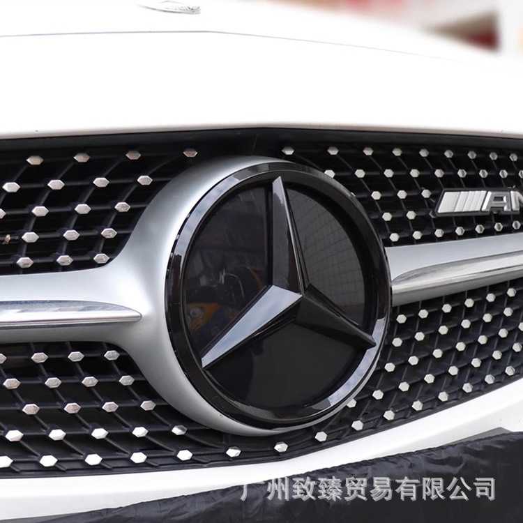 新款直销适用于奔驰中网前大标改装ABCE级后备箱车标贴GLCGLB免拆