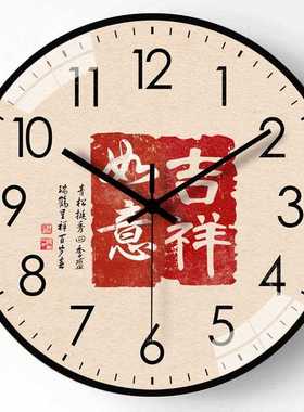 新款直销简约国风钟表挂钟客厅个性家用创意时尚大气时钟